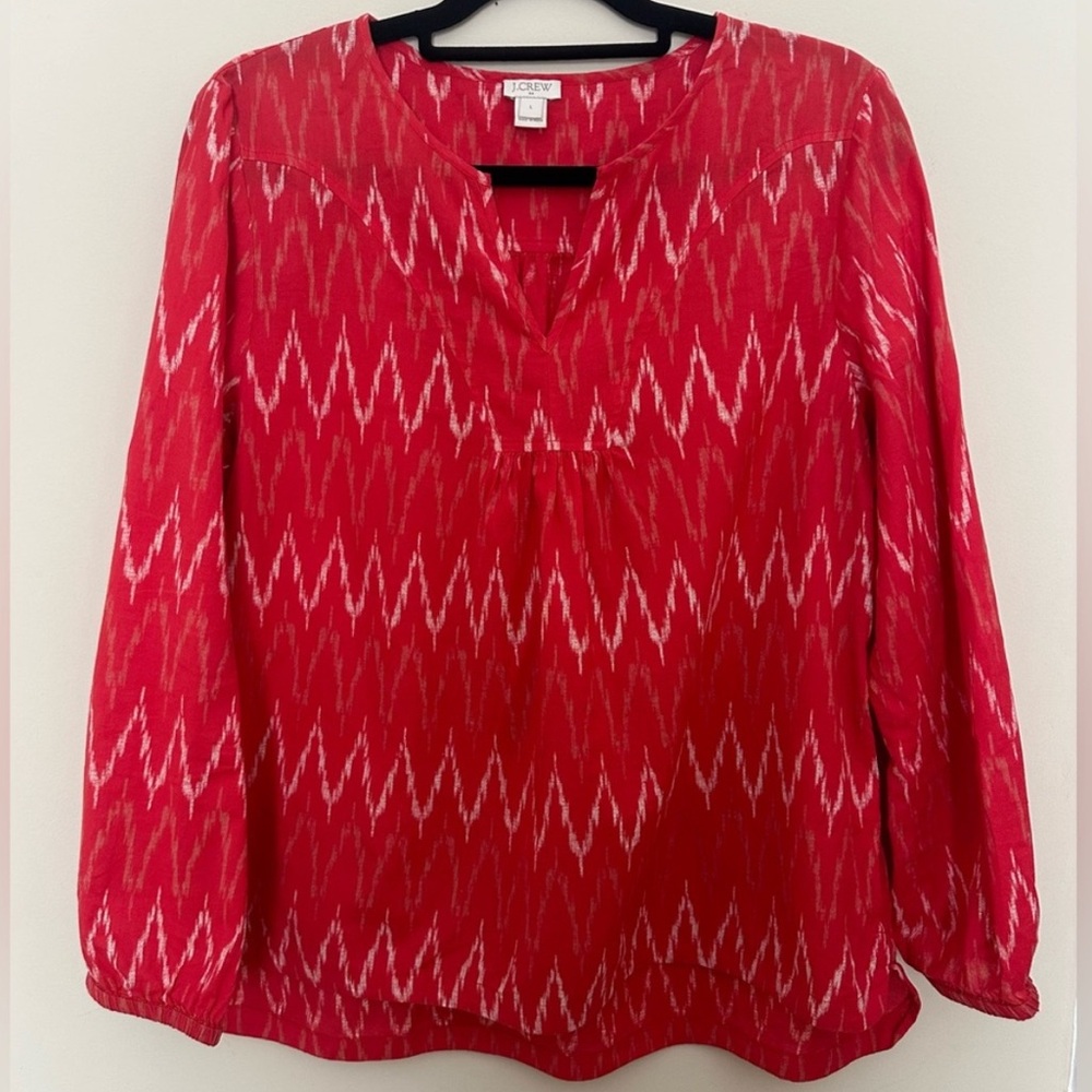 J.Crew Ikat Blouse Tunic Top
